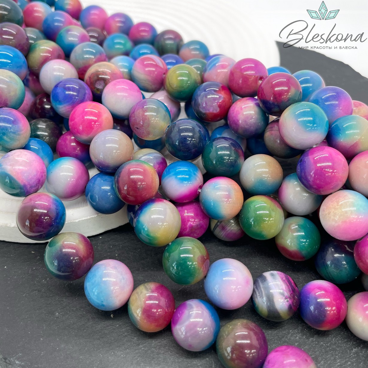 Агат с узором №17 14 мм