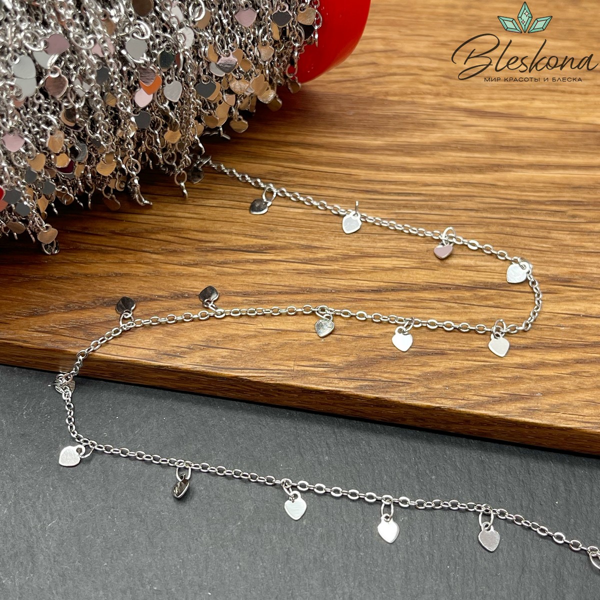 Цепь №12 цвет серебро 1,7*2 мм