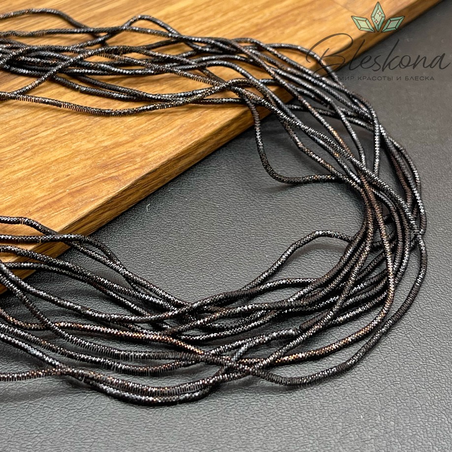 Канитель трунцал 1,35 мм, Цвет KK-7 уп.5 гр (оттенок черного) 