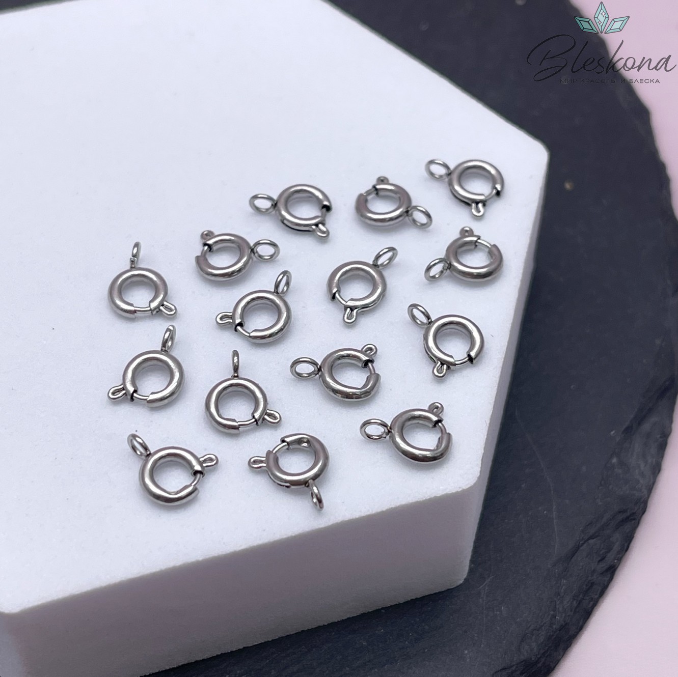 6 мм Цвет серебро, Замок шпрингель