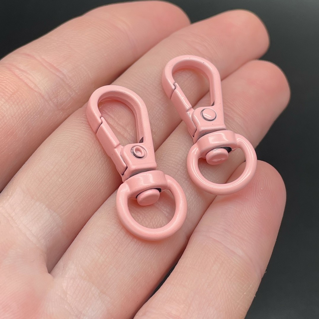 11,5*31,5мм , Замок крупный бледно-розовая эмаль 