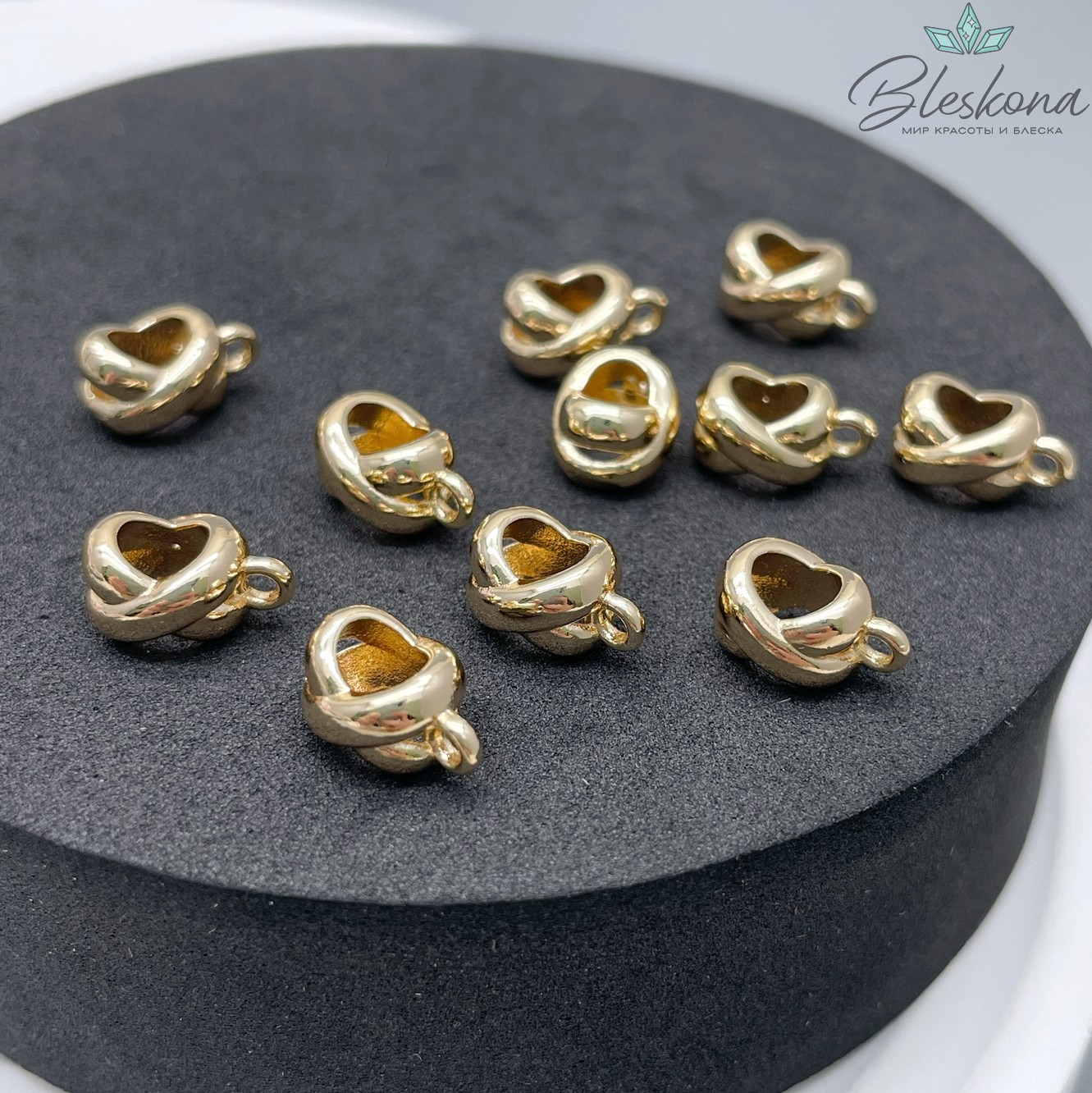 11*6,2 мм Цвет золото, Бейл X- формы неразъемное кольцо