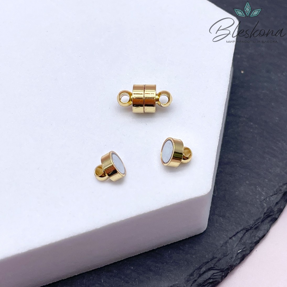 13*6мм Цвет золото, Замок магнитный цилиндр Люкс 