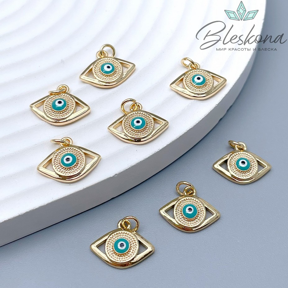 11*13,8 мм Цвет золото, Подвеска глаз 