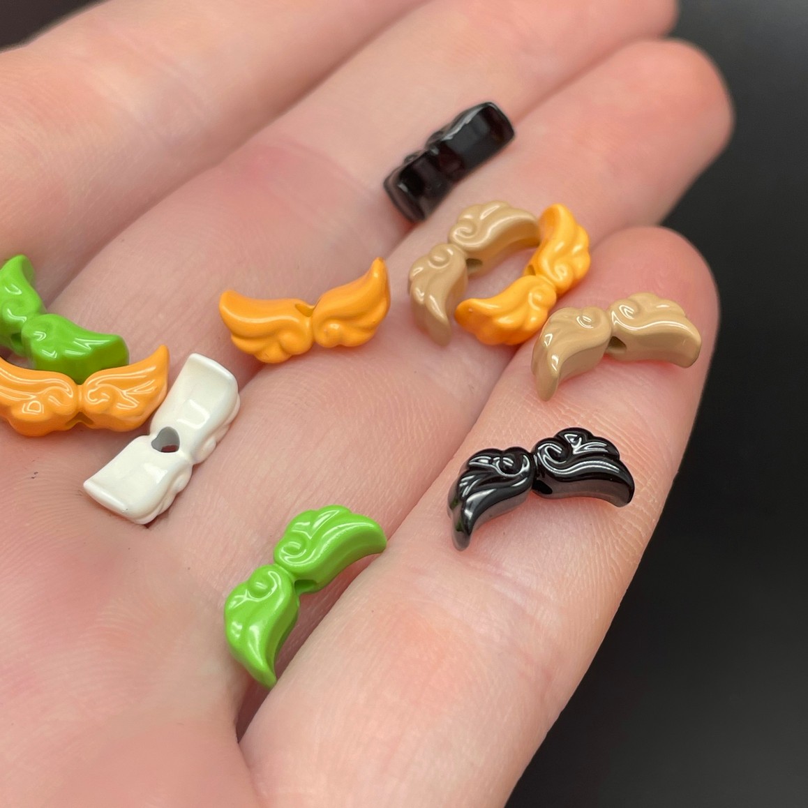 5,5*12 мм , Бусина крылья ангелов эмаль микс уп.10шт