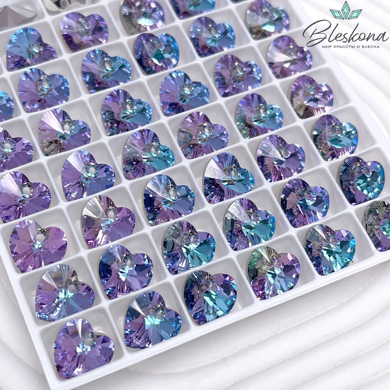 6228 Xilion Heart 10,3*10 мм Crystal Vitrail Light (VL)