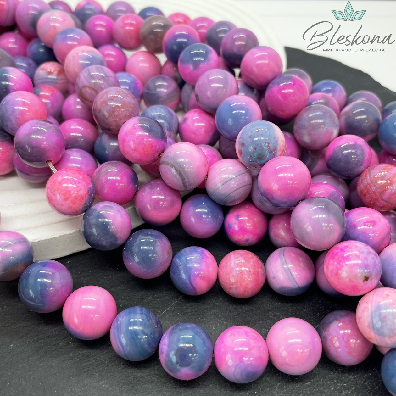 Агат с узором №20 14 мм