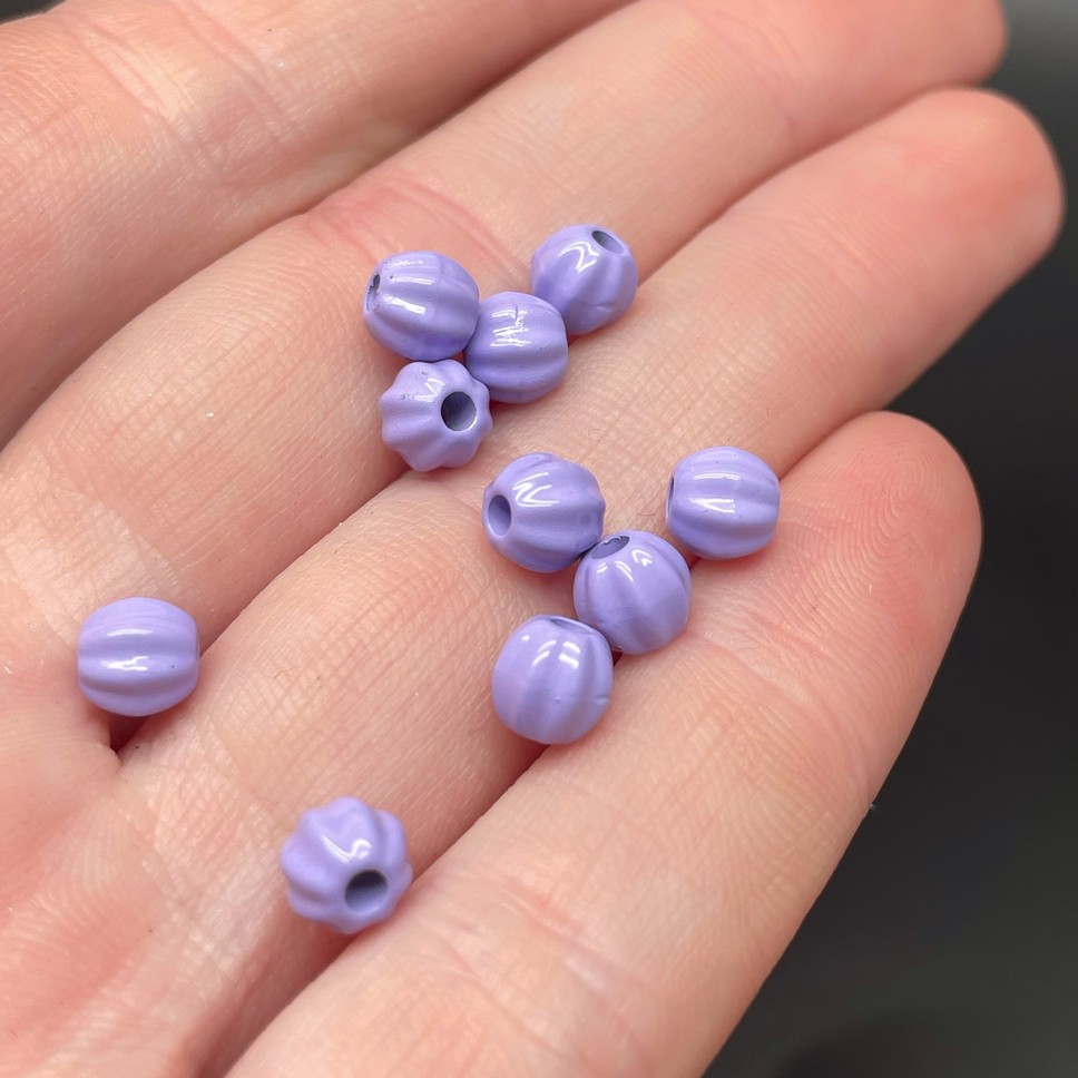 5,5 мм , Бусина шар фиолетовая эмаль уп.10шт