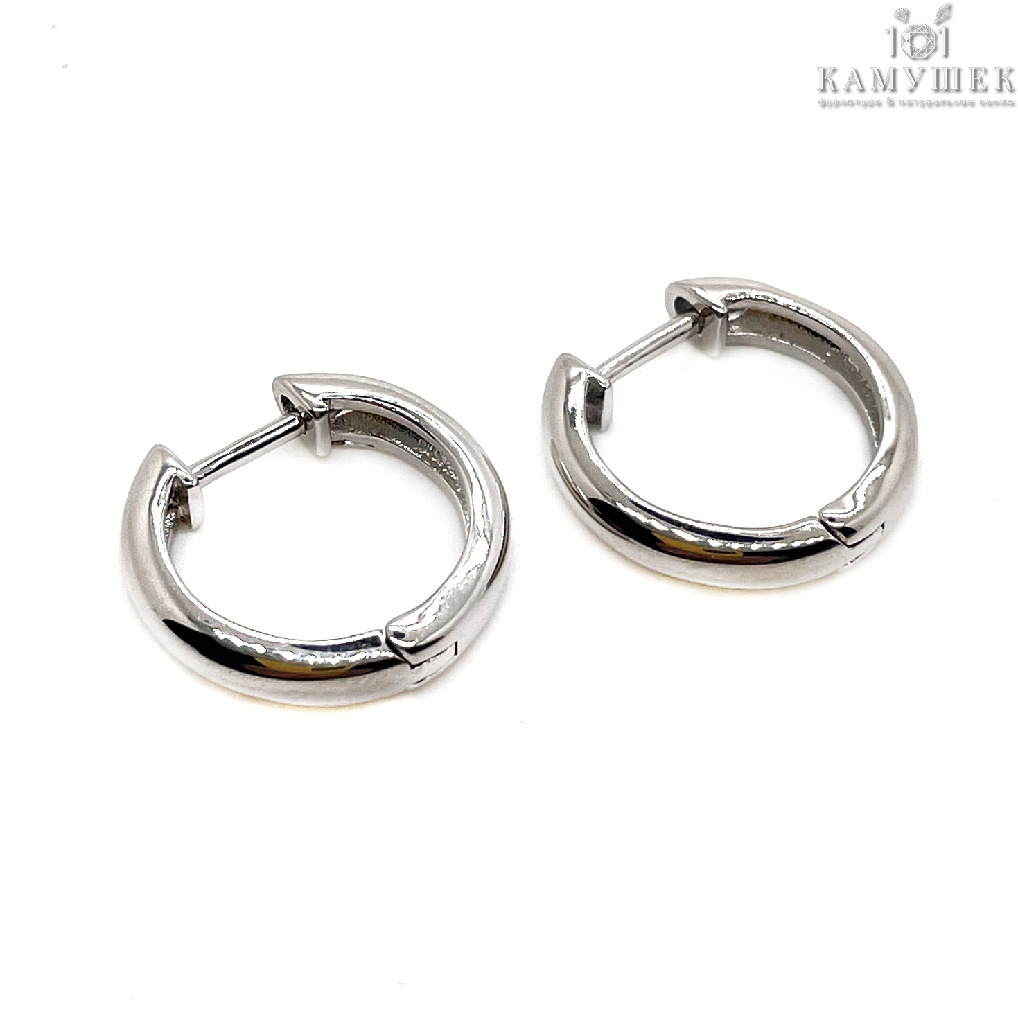 17,5мм  Цвет Серебро, Швензы бублик Конго Люкс