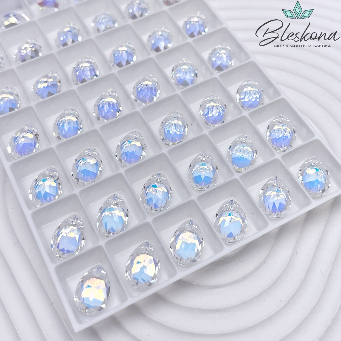 6433 Pear Cut Pendant 11,5мм Crystal Aurore Boreale (AB)