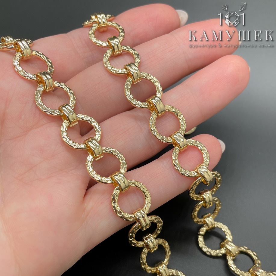 Цепь №45-1 цвет золото 12 мм/6,5*3 мм