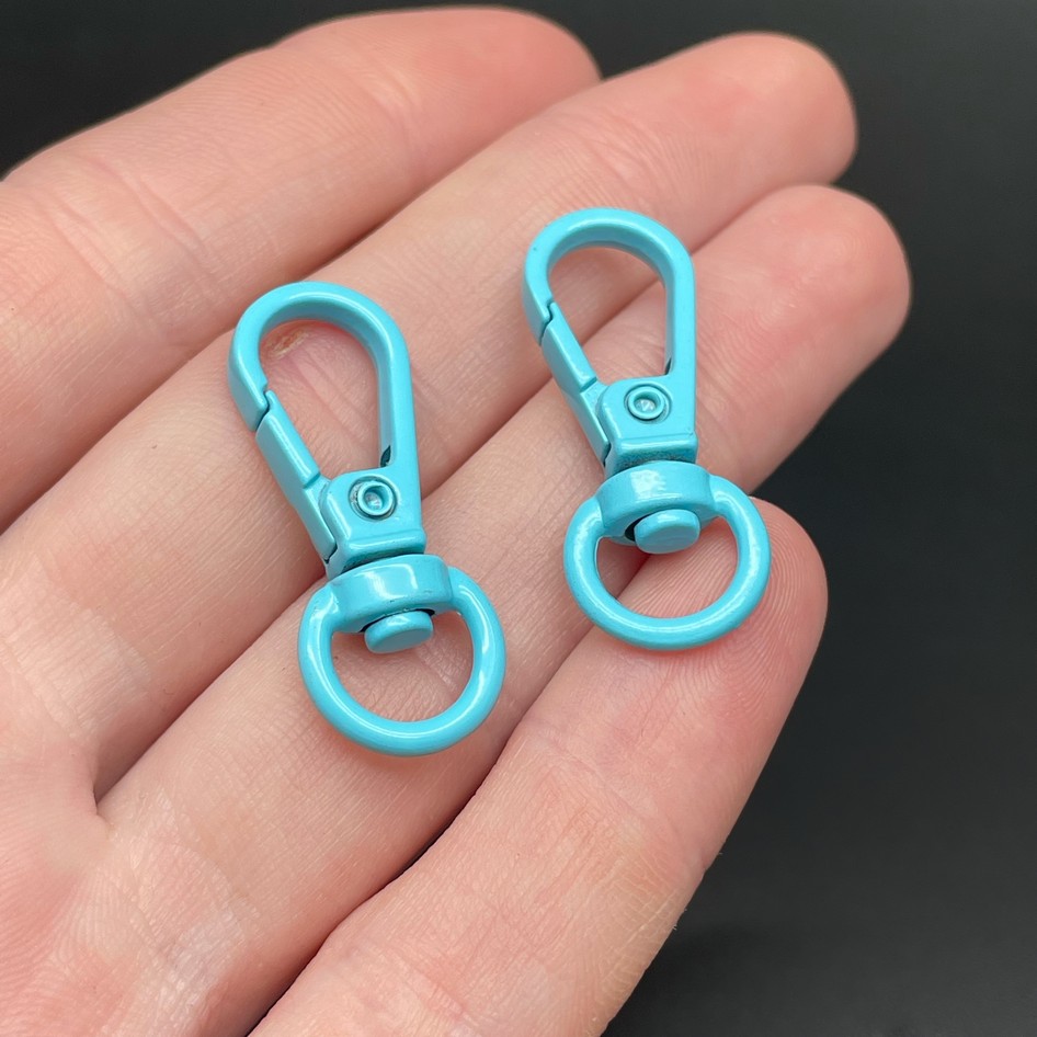 11,5*31,5мм , Замок крупный голубая эмаль 