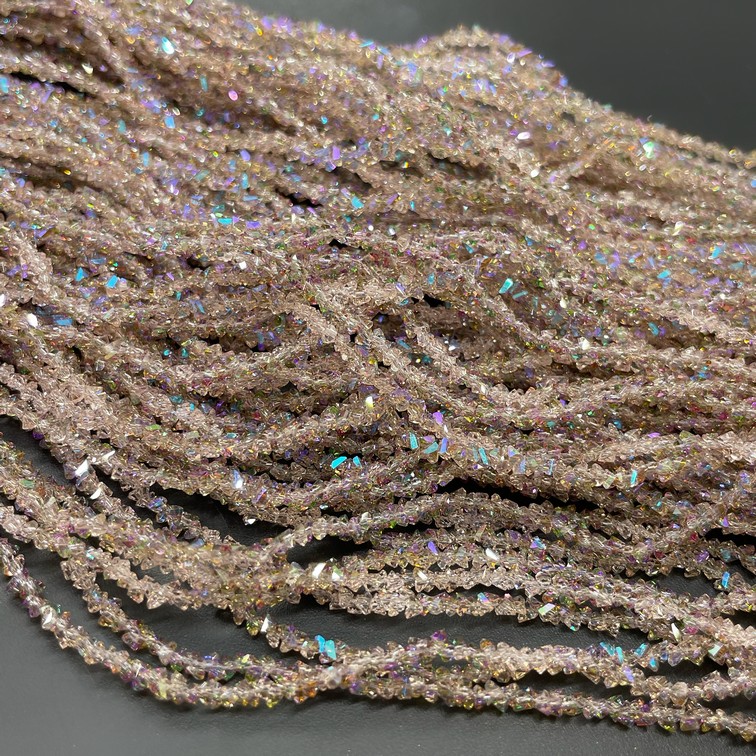 2,5 мм, Стекло Lux,треугольник,розово-фиолетовый