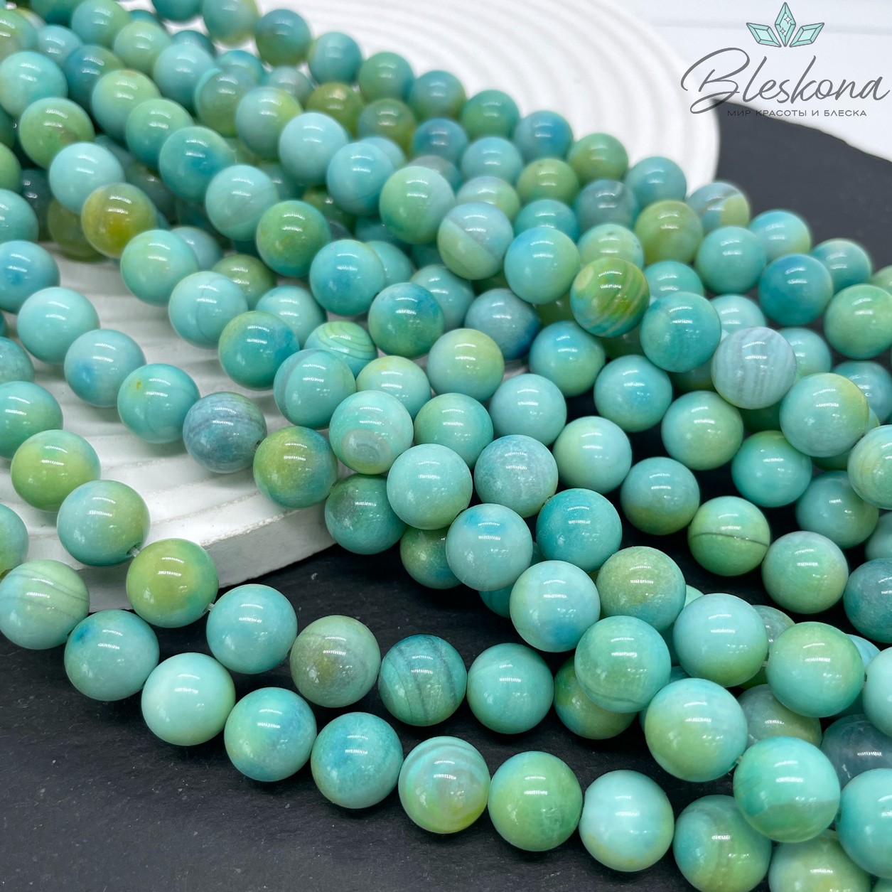 Агат с узором №14 10 мм