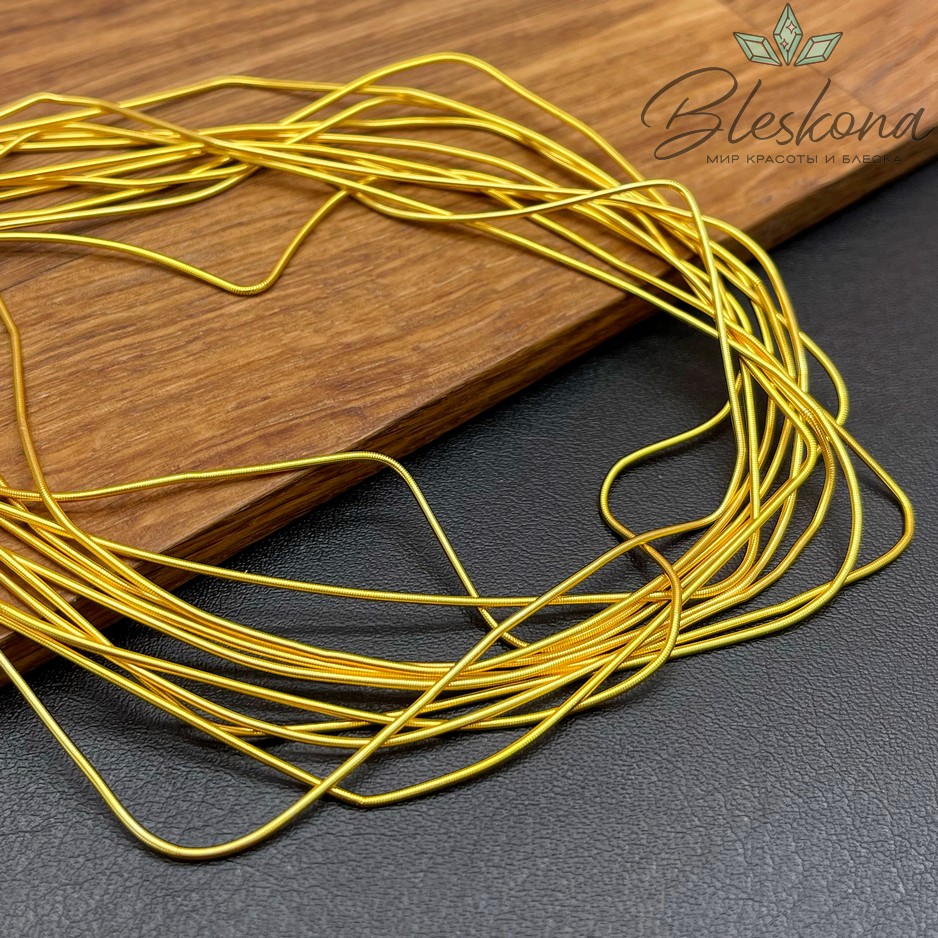 Канитель мягкая матовая 1 мм, Цвет КK-12 уп.5 гр (оттенок золотого)