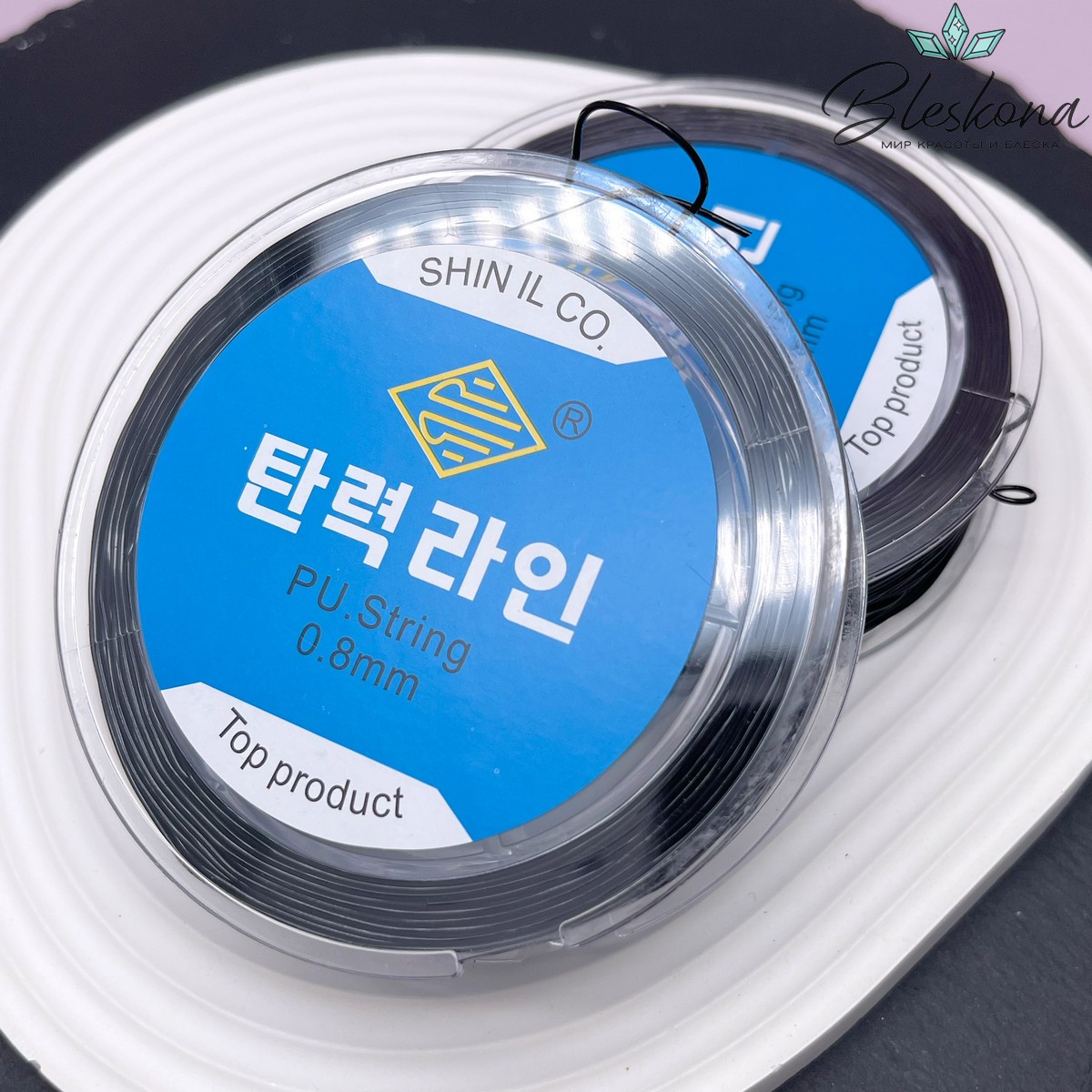 Резинка черная Shinil JS Корея 0,8 мм 