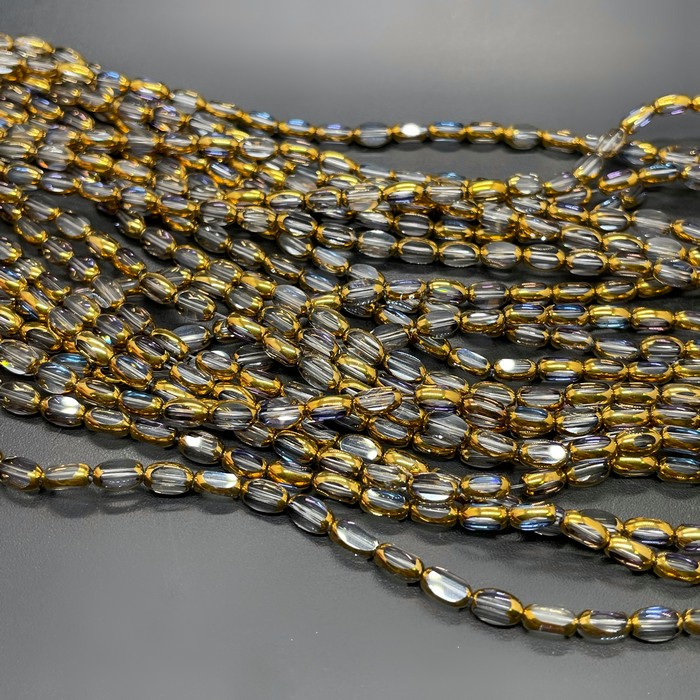 3,5*6 мм Стекло Lux, рис огранка, цвет прозрачный в обрамлении