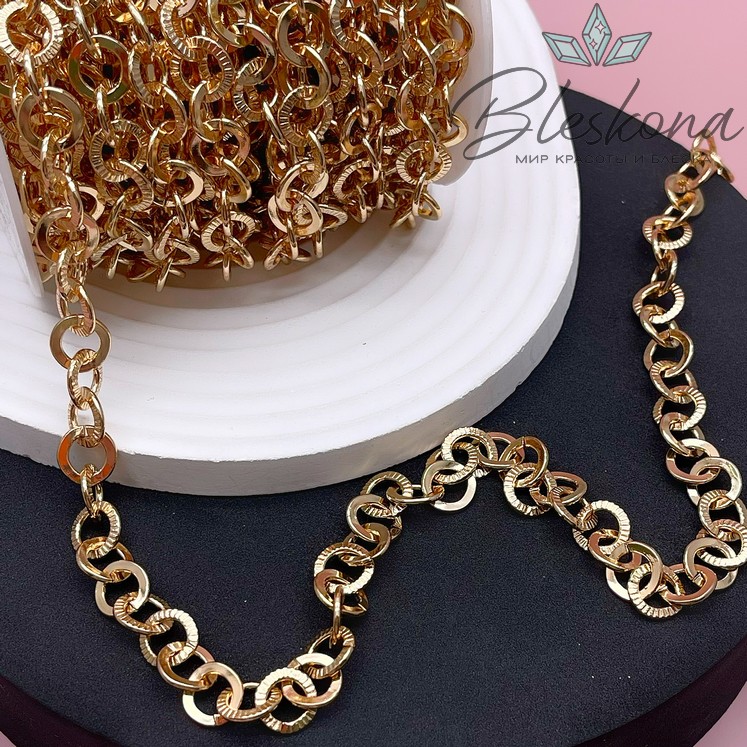 Цепь №40-2 цвет золото 10 мм 