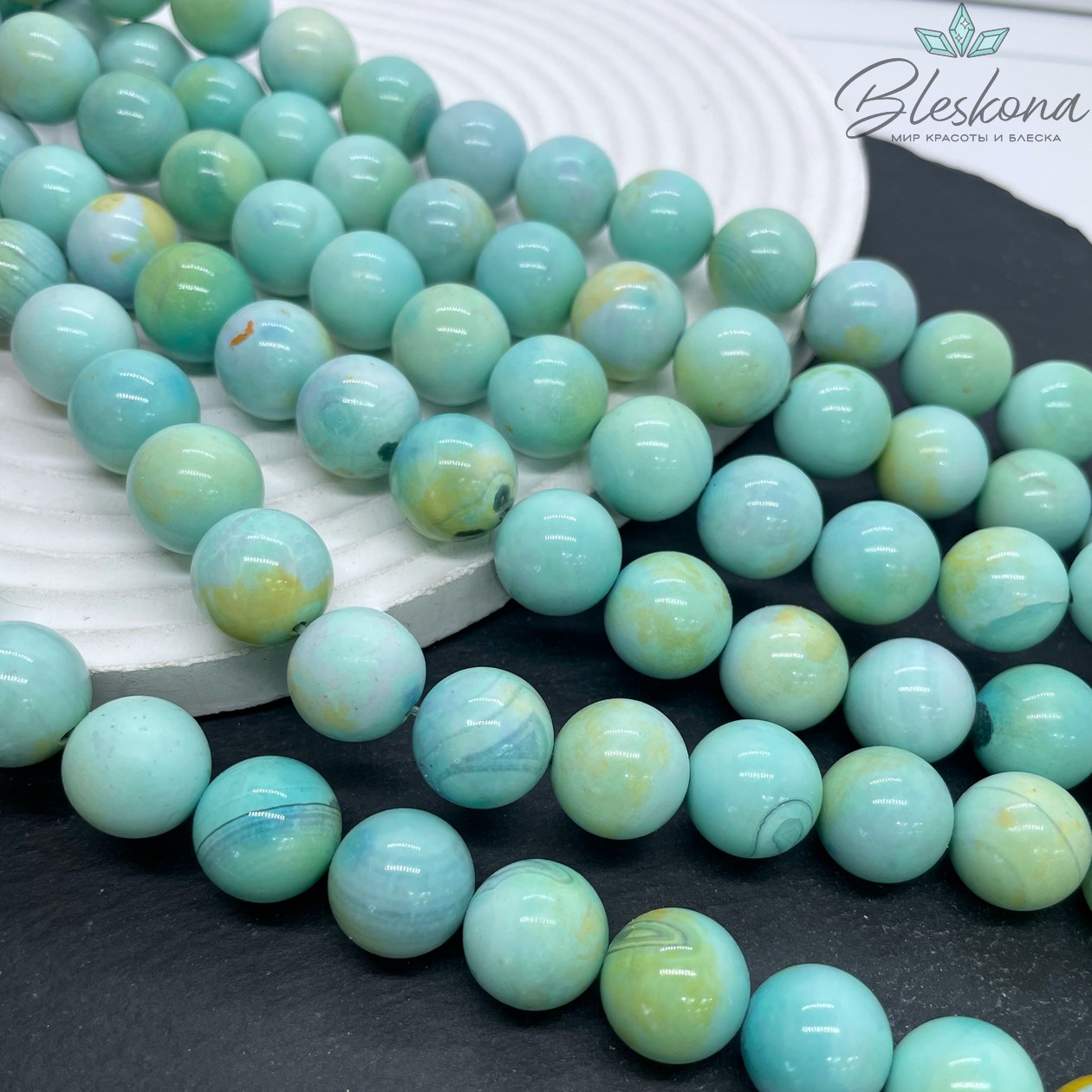 Агат с узором №14 14 мм