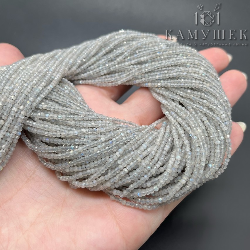 Лабрадор микроогранка рондели 1,5*2мм