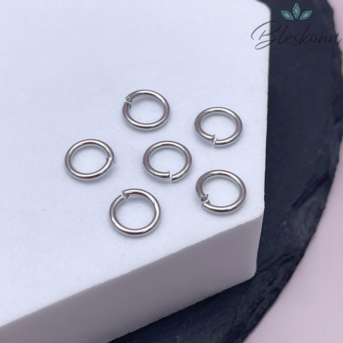 8*1,2 мм Цвет серебро, Колечки разъемные уп. 1 гр
