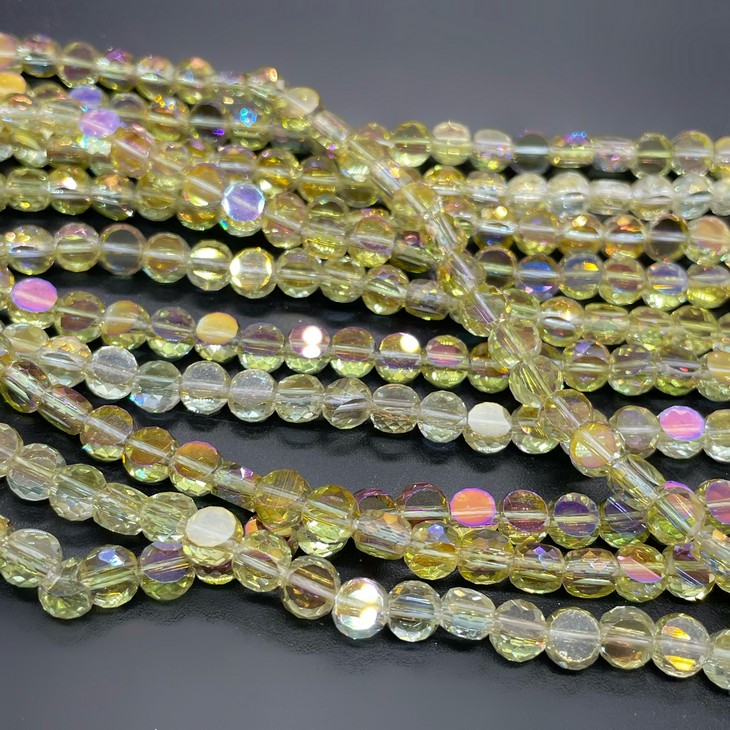 6 мм Стекло Lux, таблетка, цвет желтый с переливом