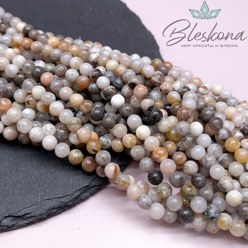 Агат бамбуковый 6 мм