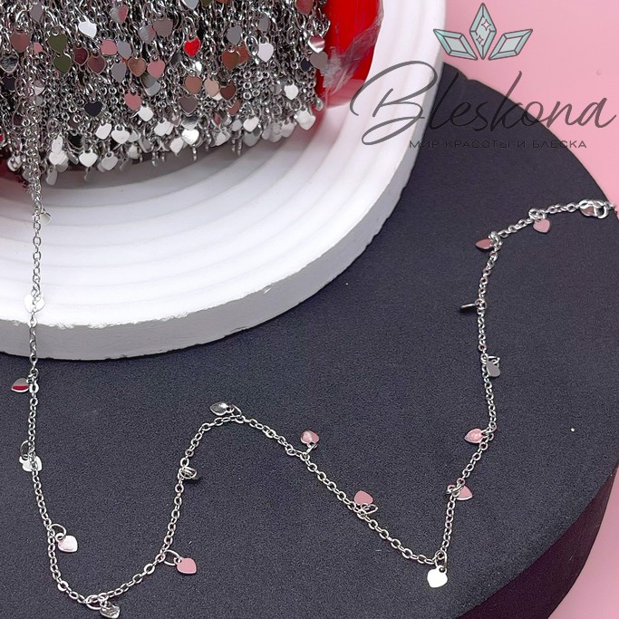 Цепь №12 цвет серебро 1,7*2 мм