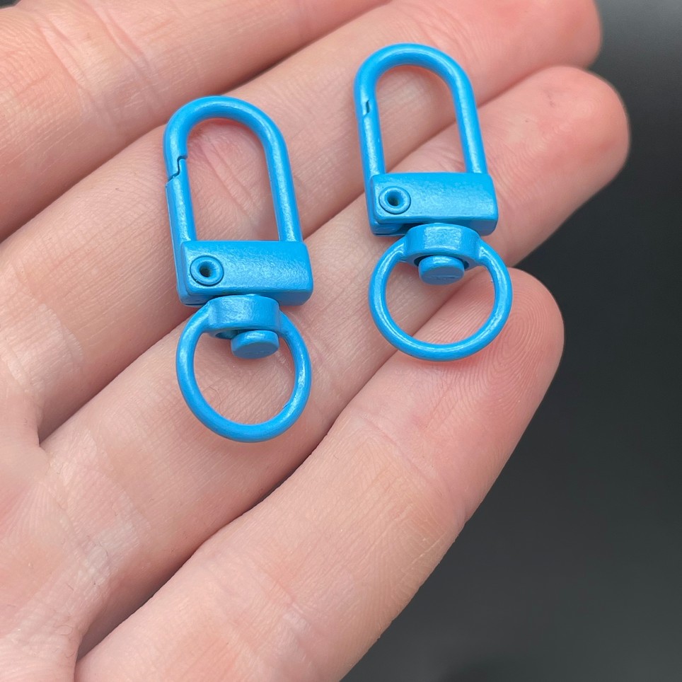 12*33,5мм , Замок крупный светло-синяя эмаль 