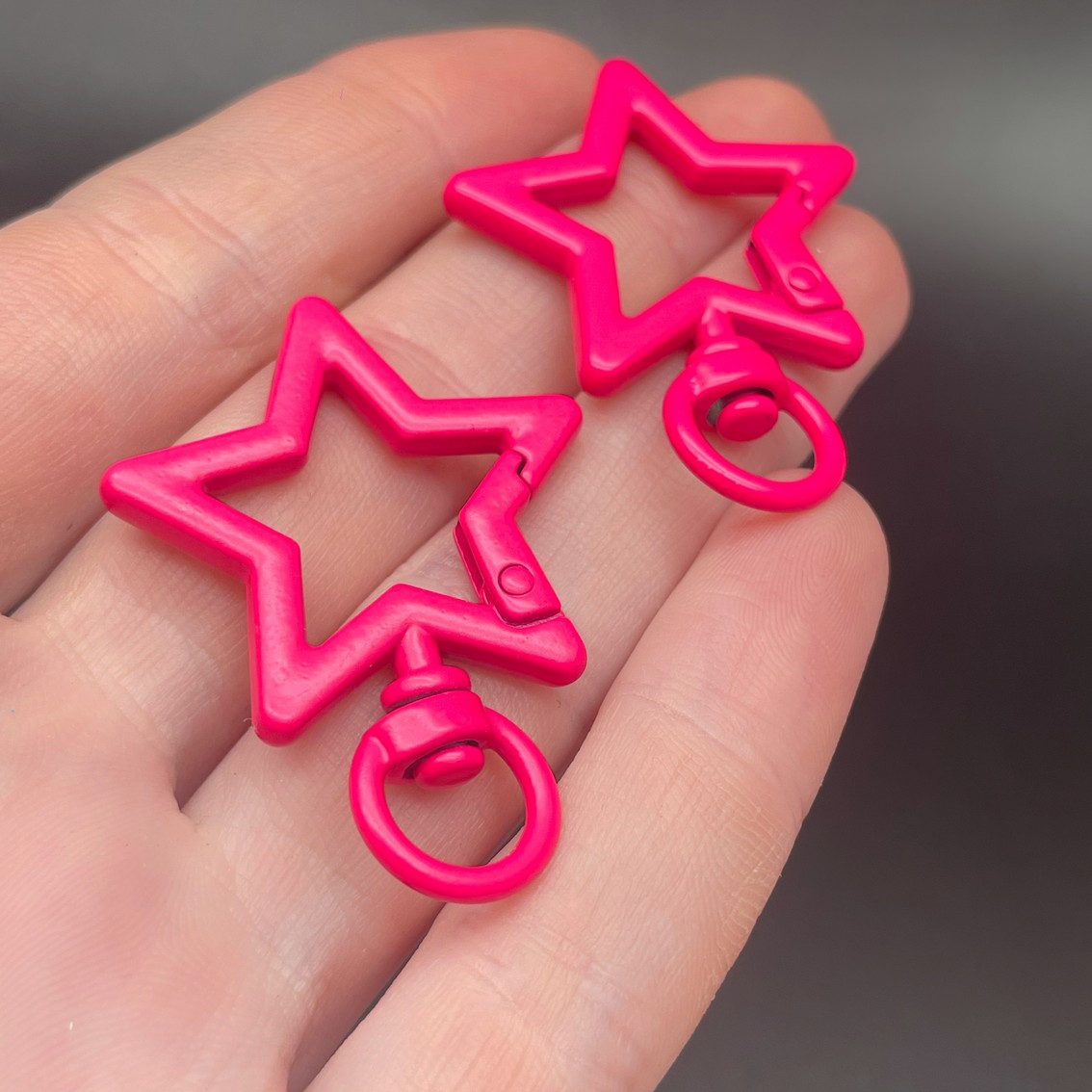 30,5*40мм , Замок крупный звезда малиновая эмаль 