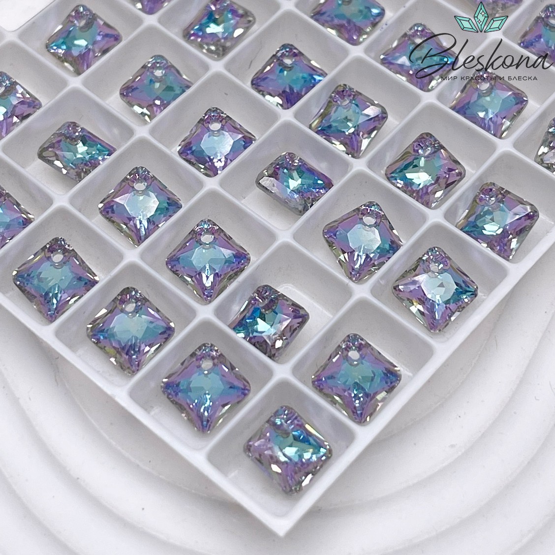 6431 Princess Cut  9 мм Crystal Vitrail Light P