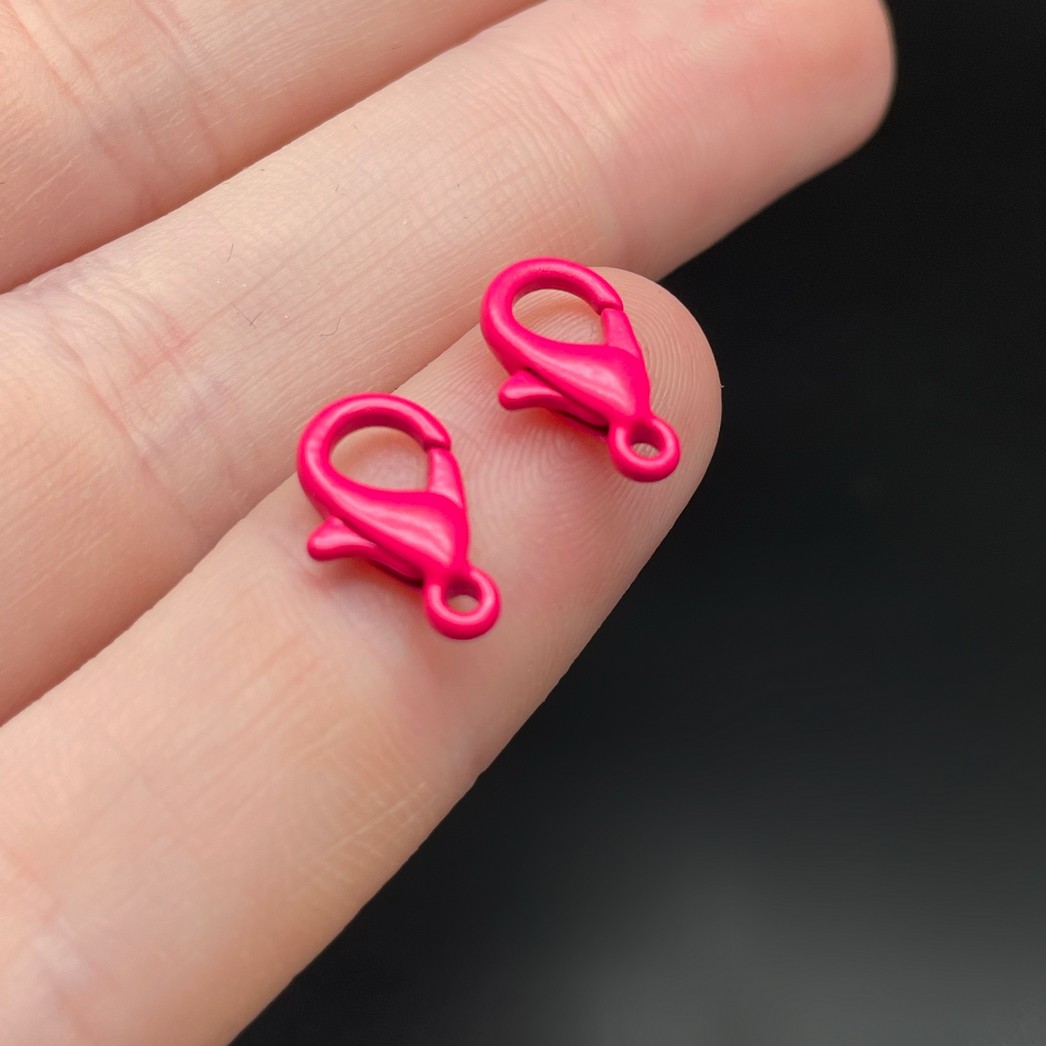 12 мм , Замок круглый  малиновая эмаль