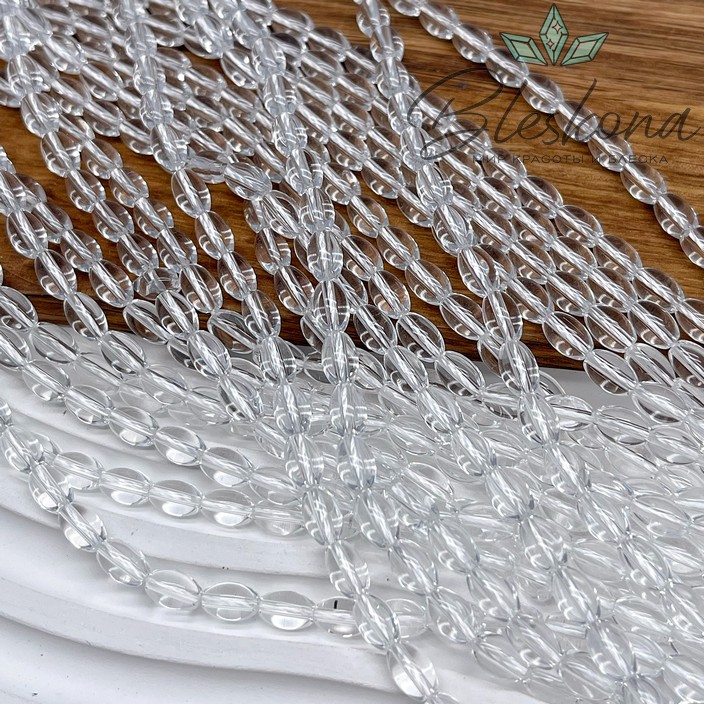 7*4 мм Бусины рис, цвет прозрачный, стекло