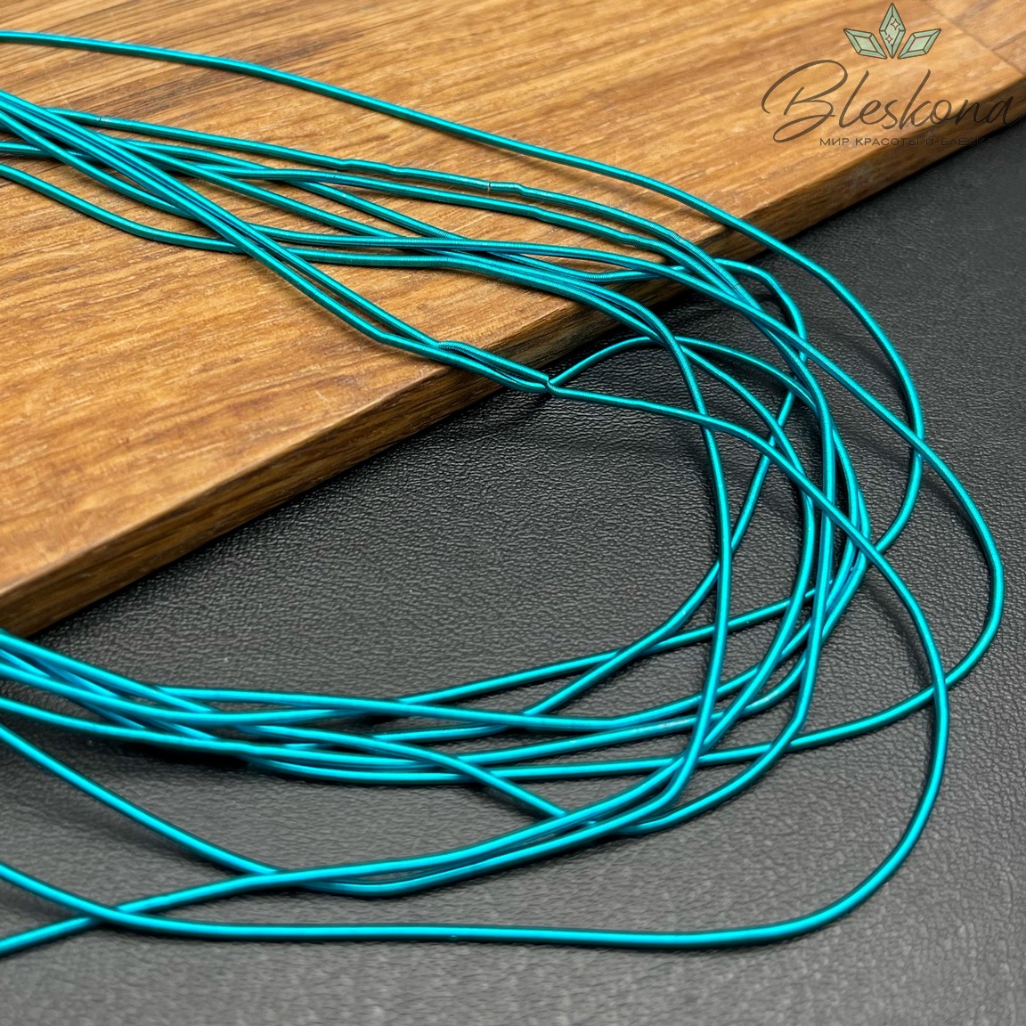 Канитель мягкая матовая 1 мм, Цвет MK-12 уп.5 гр (оттенок синего)