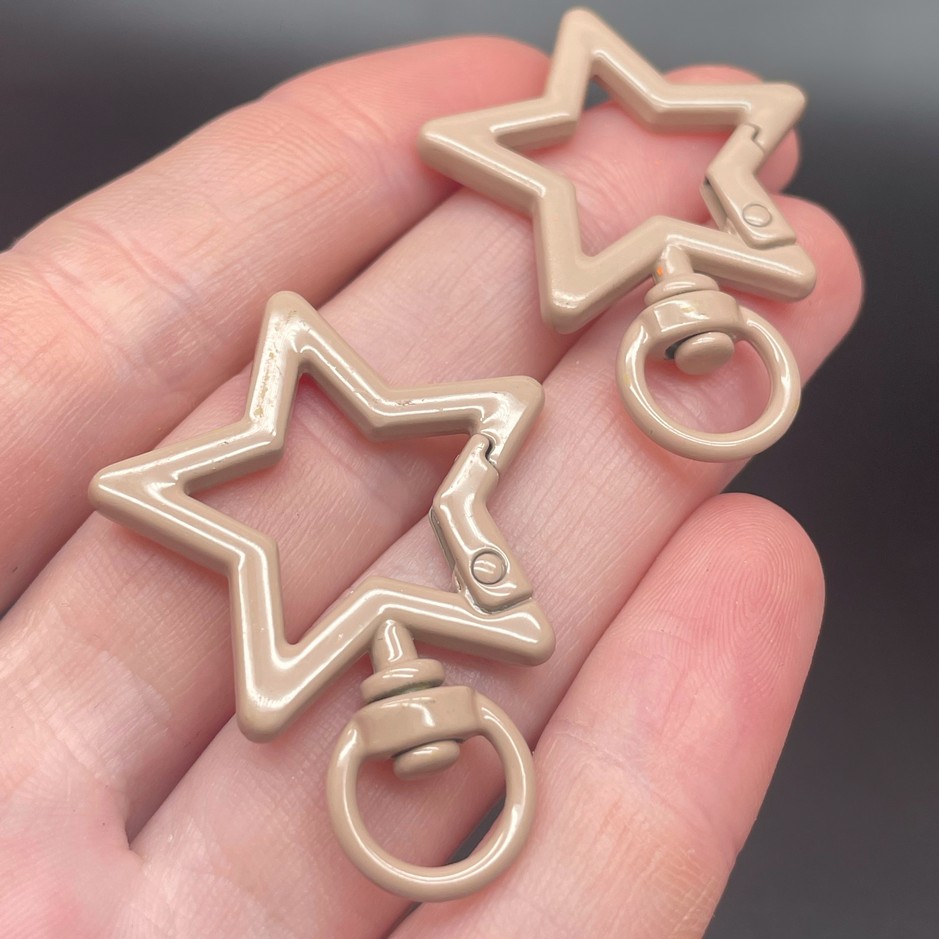 30,5*40мм , Замок крупный звезда светло-коричневая эмаль 