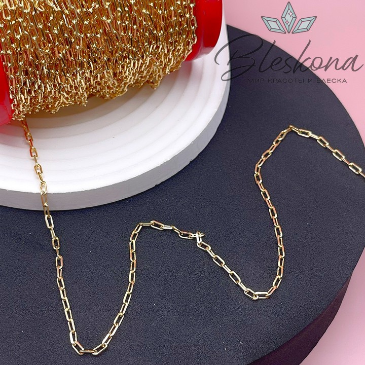 Цепь №67-1 цвет золото 6,3*2,3 мм