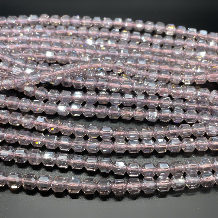 5*5,3 мм Стекло Lux, многогранник, цвет лиловый