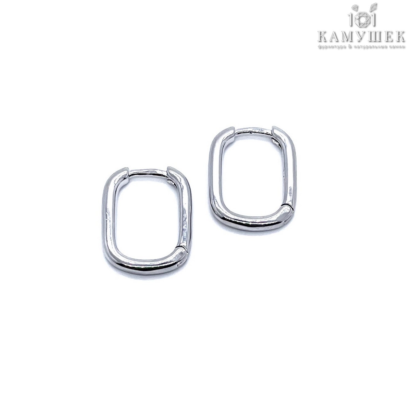 20*15/16*10мм t2,3мм Цвет серебро, Швензы Конго Люкс овал