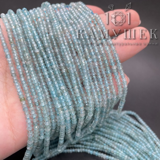 Апатит рондели микроогранка 2*3 мм №1