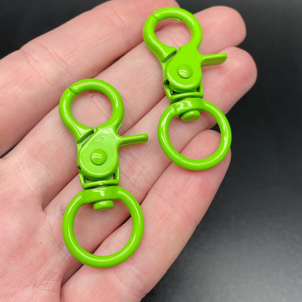 16*45,5мм , Замок крупный зеленая эмаль 