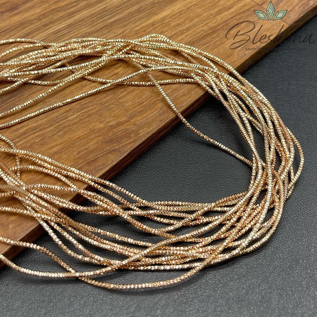 Канитель трунцал 1,35 мм, Цвет MN-06 уп.5 гр (оттенок золотого)