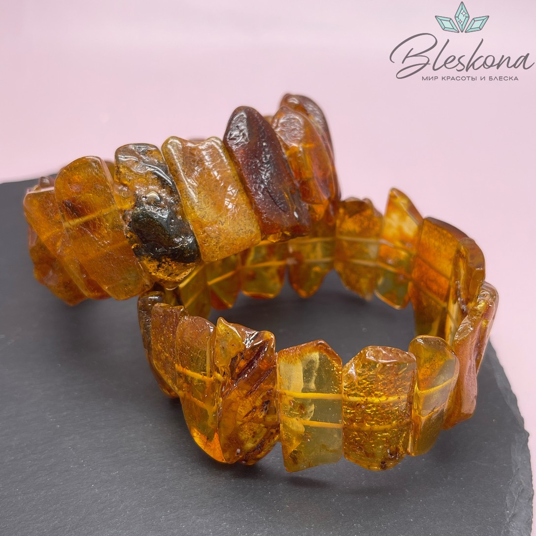 Янтарь пластины №1 27-30мм сет 19 см