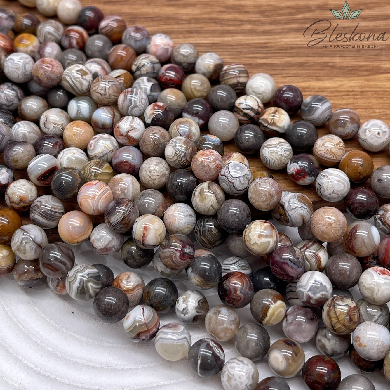 Агат Crazy lace 8 мм