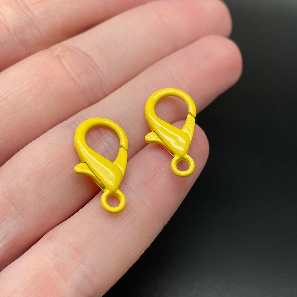 16 мм , Замок круглый  желтая эмаль