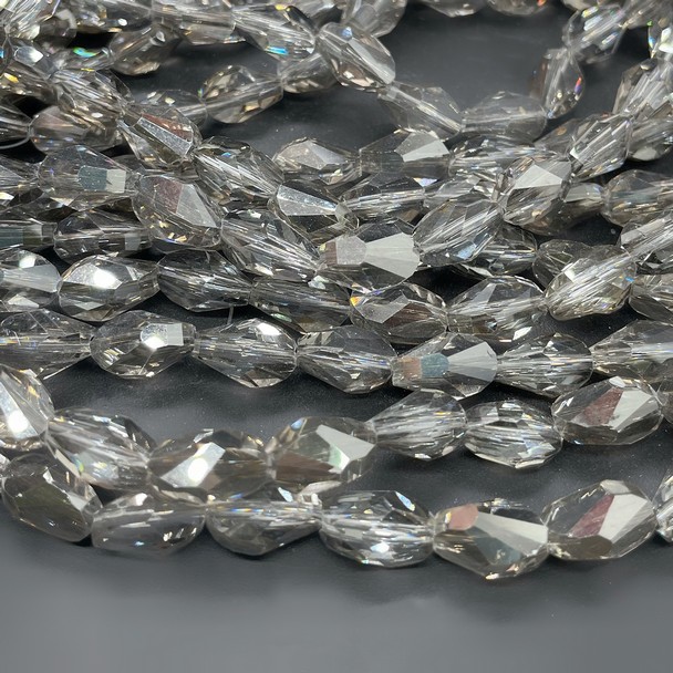 7*11,5 мм Стекло Lux, ракушка, цвет серый