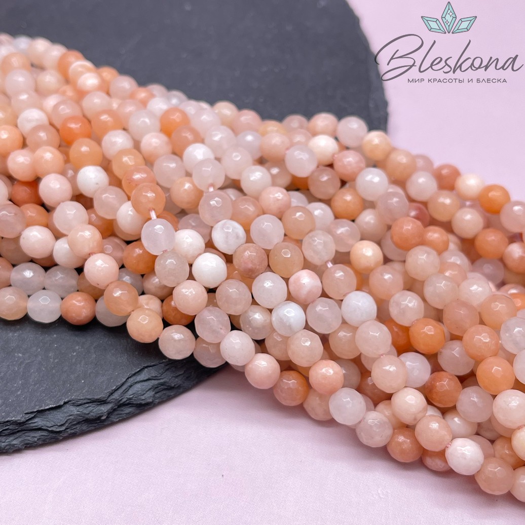 Авантюрин коричневый огранка 6 мм 