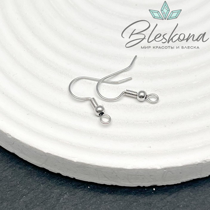 18мм Цвет серебро, Швензы крючок №123 Люкс