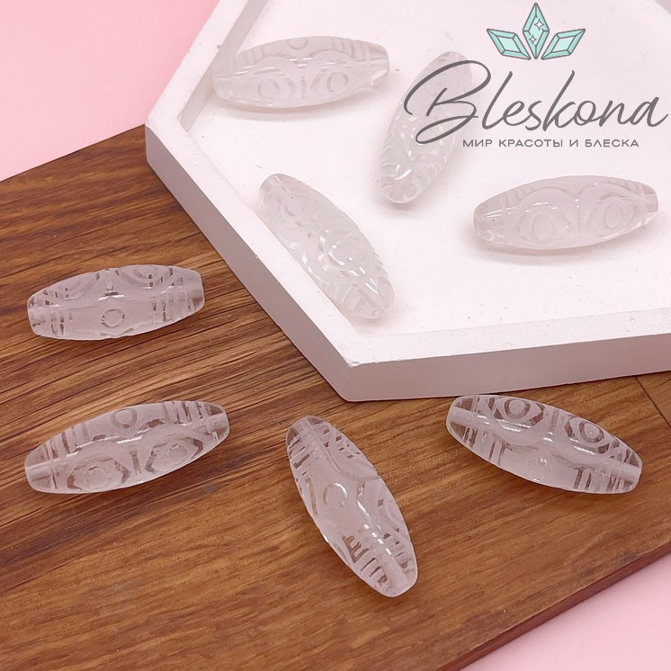 Бусина Дзи 6 глаз дракона 30*12 мм