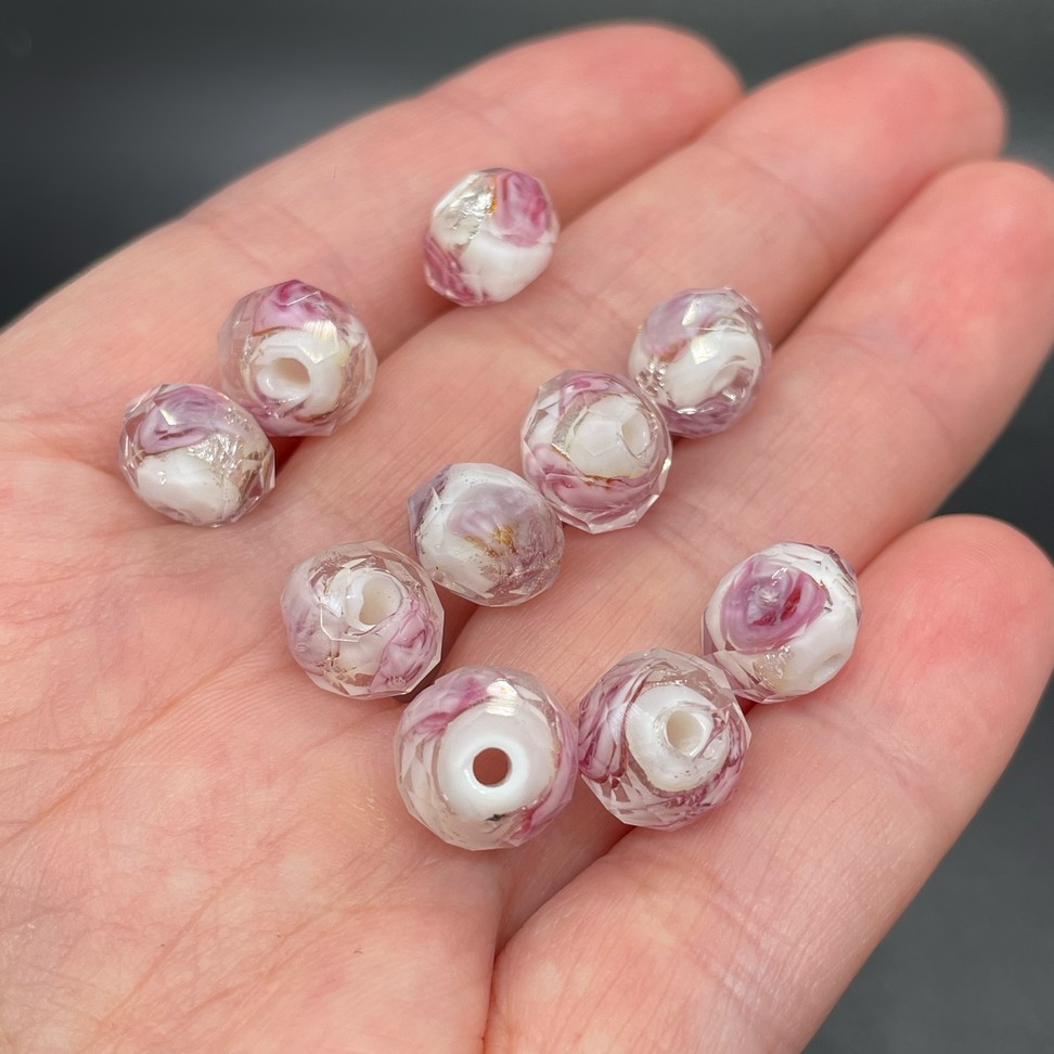 7,5*10 мм, Стекло бусина рондель  уп.10 шт №1