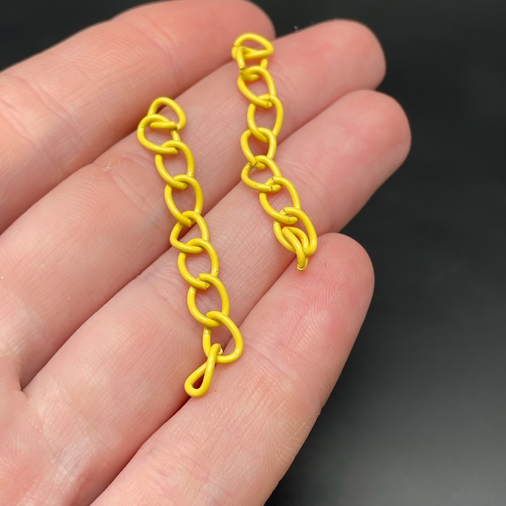 4,5 мм , Цепочка - удлинитель желтая эмаль